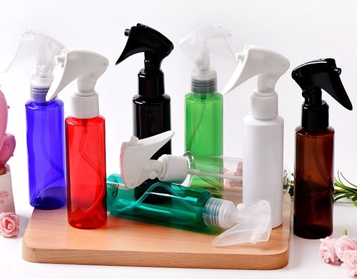 Kişiselleştirilebilir Pembe Açık Plastik Şişe / Kozmetik dağıtım için Pompa Eylemli PET Şişe
