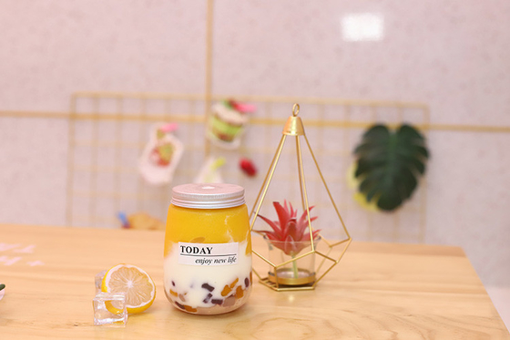 1000ml Kapaklı vida kabarcık çay bardakları süt çayı için şişe