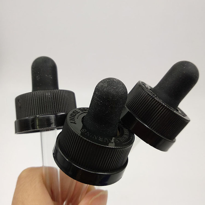 10ml Kapak Tipli Damlaci Şişeler Şeffaf Siyah Özel