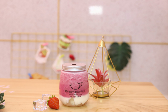 Sızdırmazlık Kanıtlı vida Kapak Plastik Balonlu Çay için Süt Çay Şişeleri