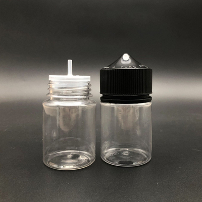 100ml Şeffaf Yuvarlak E Sıvı Şişe Çocuklara Karşı Koruyucu vida Kapaklı ve Özel Ekran Baskı