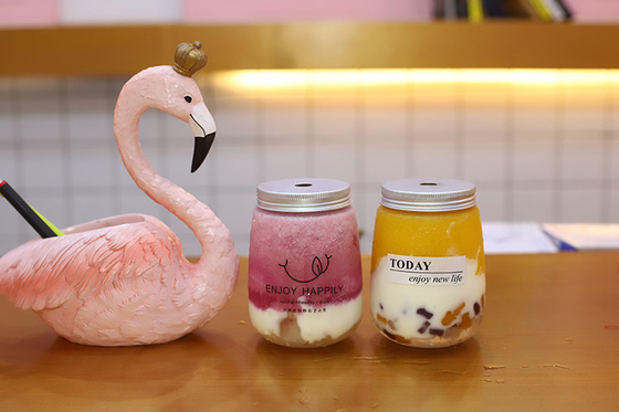 350ml Kapasite Süt Çay Şişeleri Açık İş için Şık