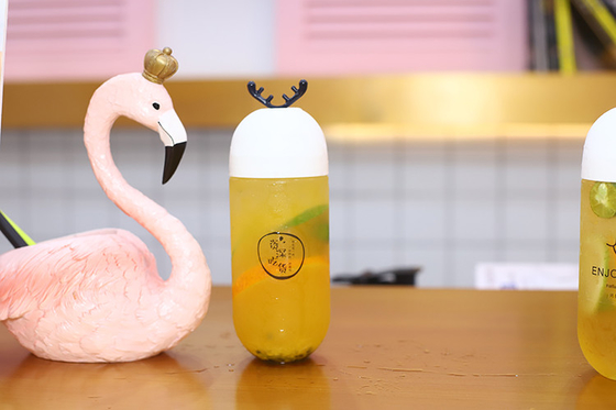 Açık plastik süt çayı şişeleri Kapasite 120ml 250ml 350ml 500ml 1000ml
