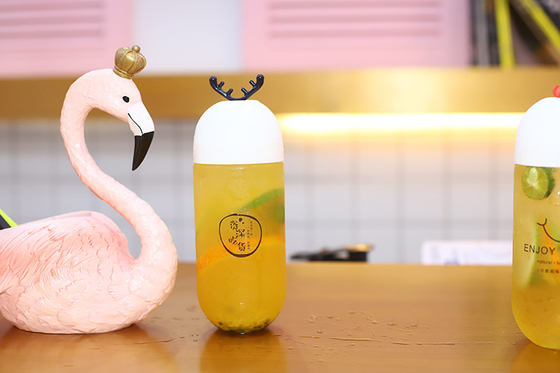 Açık plastik süt çayı şişeleri Kapasite 120ml 250ml 350ml 500ml 1000ml