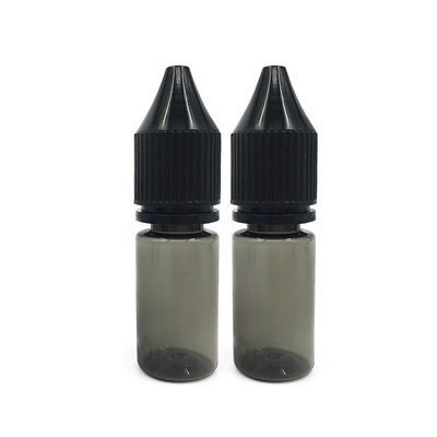 18 mm boyutlu boyutlu yuvarlak E sıvı şişe şeffaf malzeme ve çocuk geçirmez kapağı ile