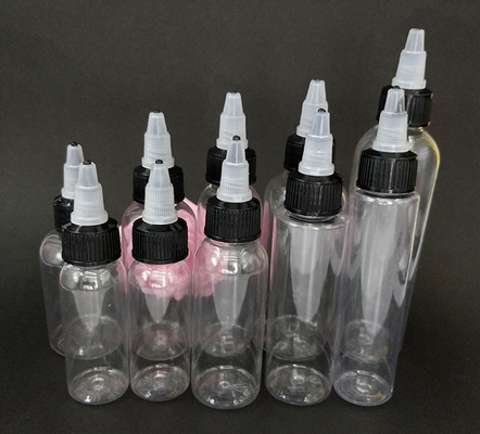 Sıvı için çok yönlü yuvarlak şişeler 10ml 15ml 30ml 60ml 80ml 100ml Kapasite
