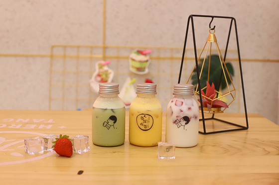 Profesyonel El Bubble Çay Kavanozları Kapaklı vida ile