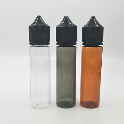 60ml Şeffaf E Sıvı Şişe Döner Şekil Vape Suyu Paketleri İçin
