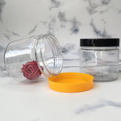 Plastik kapağı ve baskı hizmeti ile özel plastik kavanoz konteynerleri