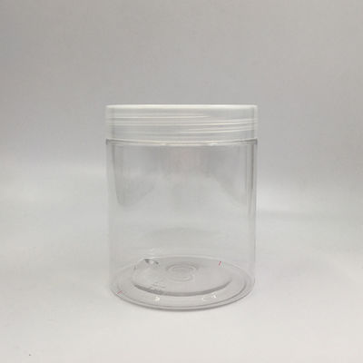 Kapaklı plastik depolama kavanozları geniş ağızlı kozmetik plastik kavanozlar