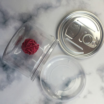 Rekabetçi Pet Can Plastik Kavanozlar Kolay Açık Son Kapak Pop Can Tek kullanımlık Gıda Sınıfı özelleştirilebilir