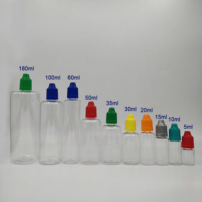 18 mm boyutlu boyutlu çocuk geçirmez E sıvı şişesi yuvarlak şekil ve ekran baskı yüzey kullanımı ile