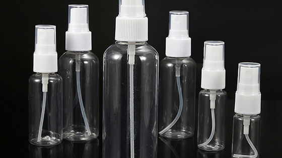 Günde 10ml 15ml 30ml 50ml 60ml 70ml 100ml 200ml 500ml için tekrar doldurabilir PET sprey şişesi