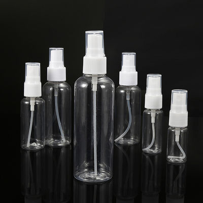 Günde 10ml 15ml 30ml 50ml 60ml 70ml 100ml 200ml 500ml için tekrar doldurabilir PET sprey şişesi