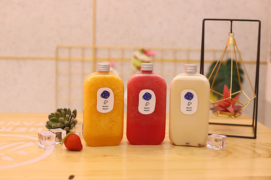 Sızıntı geçirmez tasarımı ve kapasitesi 120ml 250ml 350ml 500ml 1000ml olan özelleştirilebilir süt çayı şişeleri