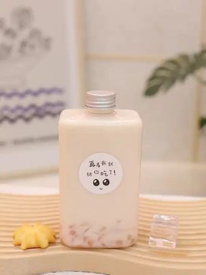 Yüksek Kapasiteli Sütlü Çay Şişeleri Şeffaf Vidalı Kapaklı 120ml 250ml 350ml 500ml 1000ml