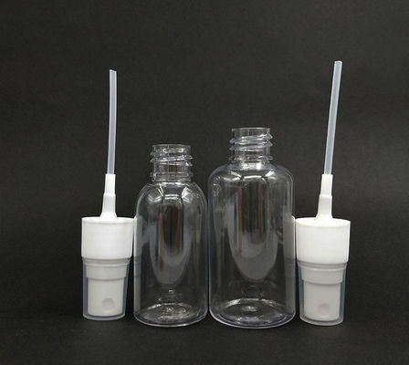 Şeffaf sıvı depolama için Amber'de klasik PET püskürtme şişesi