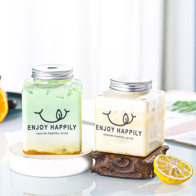 Orta Boy Bubble Tea Sürahileri Özelleştirilebilir, İçecek Dükkanları, Kafeler ve Restoranlar İçin İdeal Dayanıklı Plastik Kaplardır