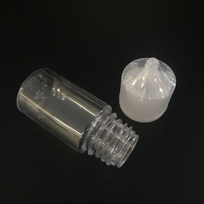 10ml 15ml 30ml 40ml 60ml 80ml 100ml kapasiteli çocuk korumalı boyun tipi E-sıvı şişesi, e-meyve suyu ambalajı ve sızdırmazlığı için seçenek