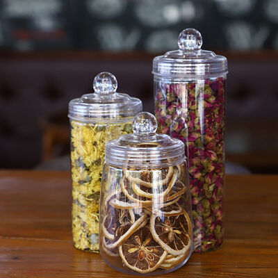 Şeffaf Plastik Kavanozlar Konteynerler Endüstriyel ambalajlama ve ürün örgütlenmesi için kalıcı tekrar kullanılabilir depolama çözümleri