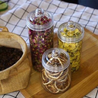 Şeffaf Plastik Kavanozlar Konteynerler Endüstriyel ambalajlama ve ürün örgütlenmesi için kalıcı tekrar kullanılabilir depolama çözümleri