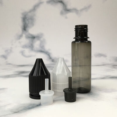 18mm Neck Size Transparent Black E liquid bottle engineered for e juice packaging featuring secure closure and lightweight design