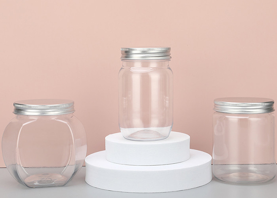 280ml Alüminyum Kapaklı Geniş Ağızlı Plastik Kavanoz Kapaklı Konteynerler 32g