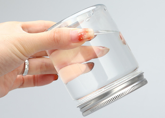 280ml Alüminyum Kapaklı Geniş Ağızlı Plastik Kavanoz Kapaklı Konteynerler 32g