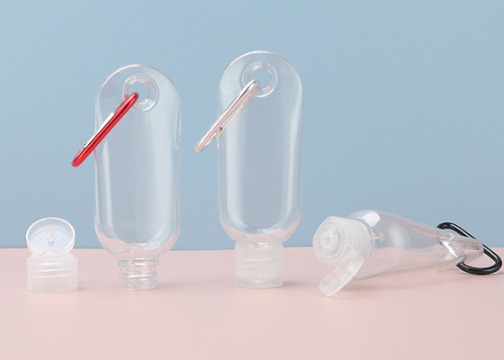 15mm 20mm Seyahat Plastik El Dezenfektanı Şişeleri Anahtarlık 30ml 50ml 60ml