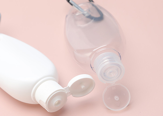 Flip Top Cap ile 50ml Anahtarlık Squeeze Seyahat Plastik El Dezenfektanı Şişeleri