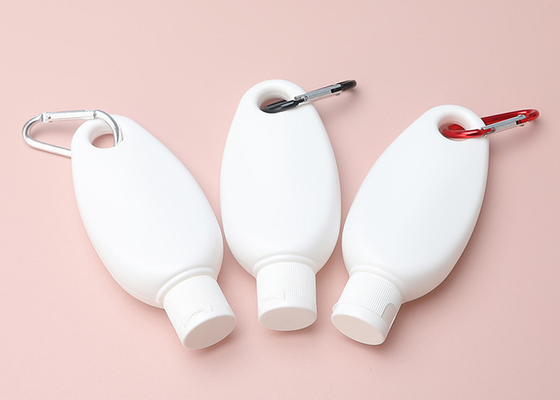 Flip Top Cap ile 50ml Anahtarlık Squeeze Seyahat Plastik El Dezenfektanı Şişeleri