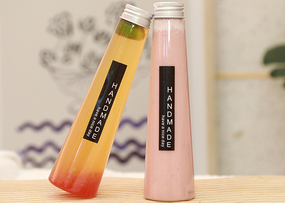 Kapaklı Konik Meşrubat Plastik Meyve Suyu Şişesi 7oz 200ml