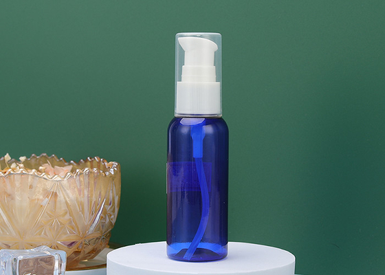 Mavi SGS Plastik Losyon PET Pompa Şişeleri 60ml BPA İçermez
