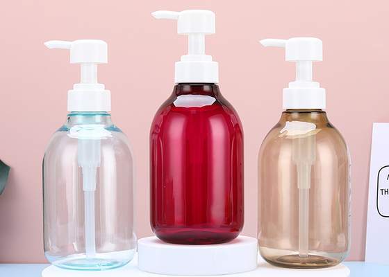 Yüksek Geçirgenlik 500ml PET Pompa Şişesi Doldurulabilir Şampuan Kapları