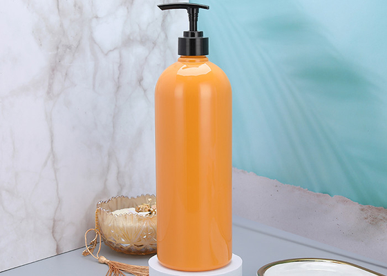 25mm Turuncu Şampuan Plastik Pompalı Şişeler 900ml