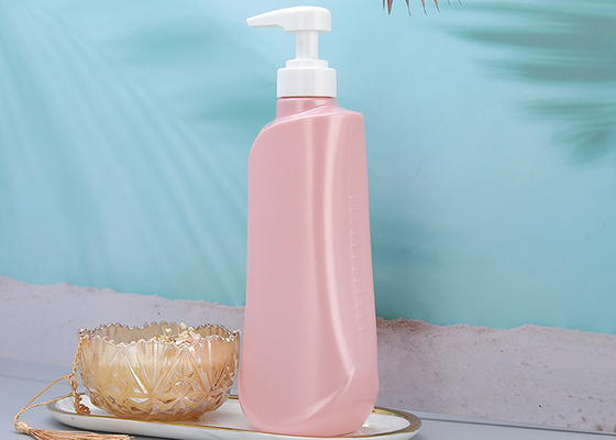 Sedefli Pembe PET Pompa Şişeleri 750ml Plastik Vücut Yıkama Şişeleri