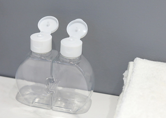 OEM Çift Kapaklı Vidalı Kapaklı Plastik Şişe Geri Dönüştürülebilir 120ml