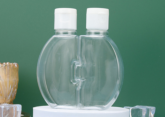 OEM Çift Kapaklı Vidalı Kapaklı Plastik Şişe Geri Dönüştürülebilir 120ml