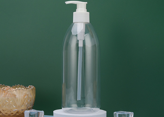 550ml Kilitleme Pompası PET Amber Plastik Şampuan Şişeleri 72*176mm
