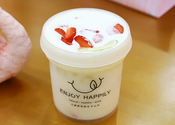 500ml Süt Çay Şişeleri Kapaklı 16 Oz Plastik Suyu Şişeleri