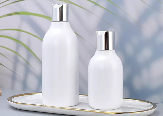 UV Electroplated Cap Plastic Lotion Bottles HDPE Collar Material and PMMA Plastic Varieties for Skincare