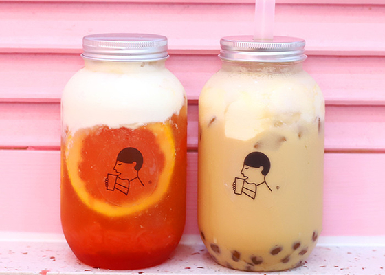 500ml Alüminyum Kapaklı Süt Çay Şişeleri 7.8*14cm Kare Meyve Suyu Şişeleri