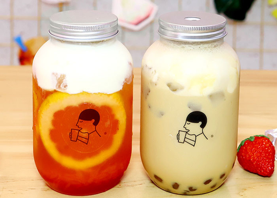 500ml Alüminyum Kapaklı Süt Çay Şişeleri 7.8*14cm Kare Meyve Suyu Şişeleri