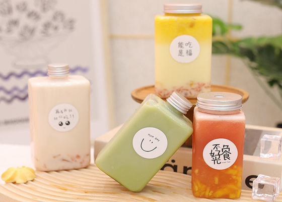 Sabotaj Korumalı Kapaklı 8oz Plastik Suyu Süt Çay Şişeleri
