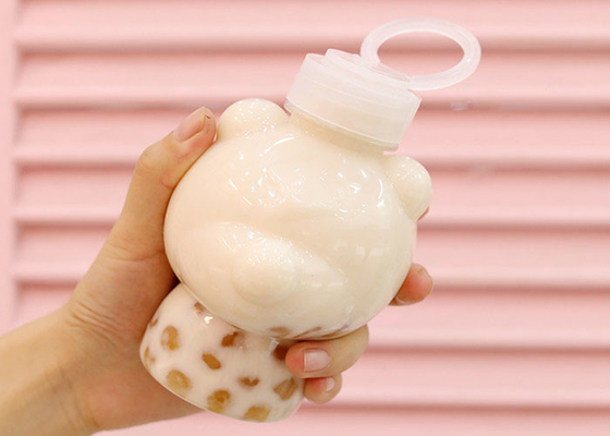 Çekme Halkası Kapaklı Süt Çay Şişeleri 400ml Sıkılabilir Meyve Suyu Şişeleri