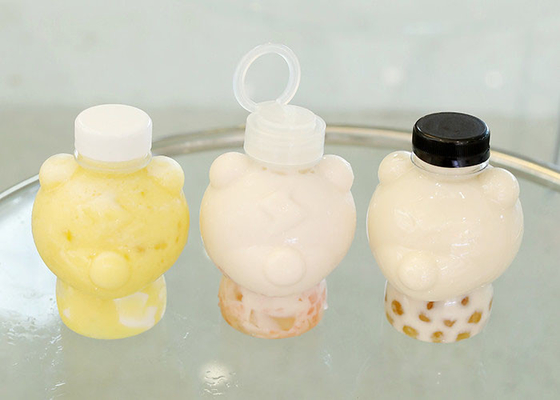 Çekme Halkası Kapaklı Süt Çay Şişeleri 400ml Sıkılabilir Meyve Suyu Şişeleri
