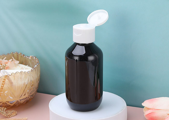 Amber Flip Top Cap PET Losyon Şişeleri Kozmetik Toner Krem için 120ml