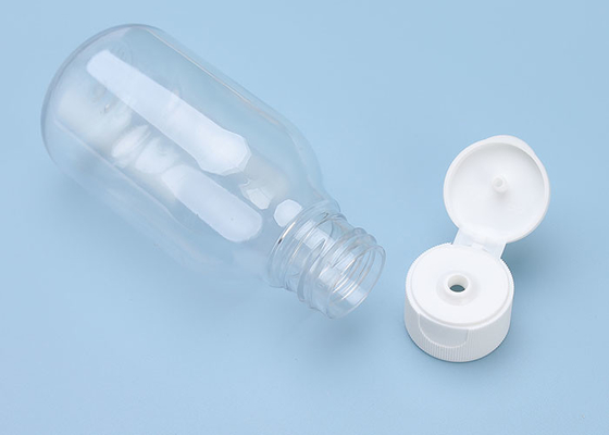 Flip Top Cap ile 100ml Boş Şeffaf Plastik Şişe