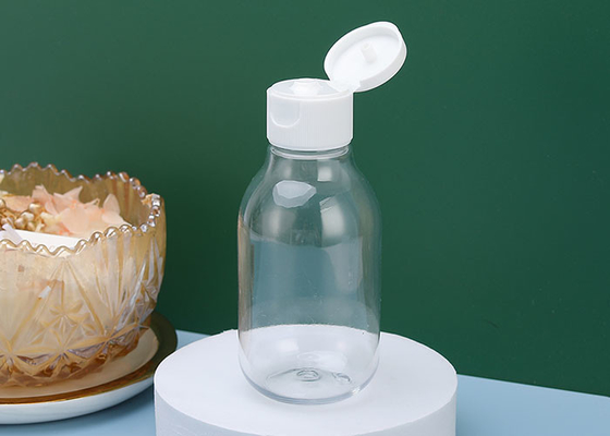 Flip Top Cap ile 100ml Boş Şeffaf Plastik Şişe