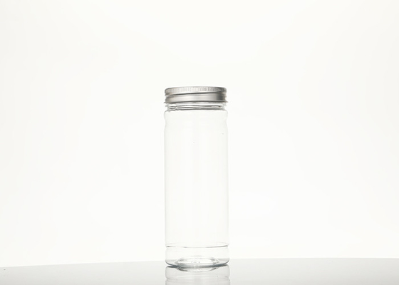 Geniş Ağızlı Yuvarlak Plastik Pet Plastik KavanozlarVidalı Üst Kapaklı 295ML 380ML